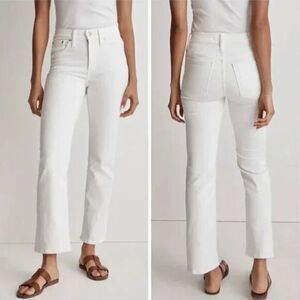 NEW‎ Madewell Kick Out Crop Jeans in pure white, 24